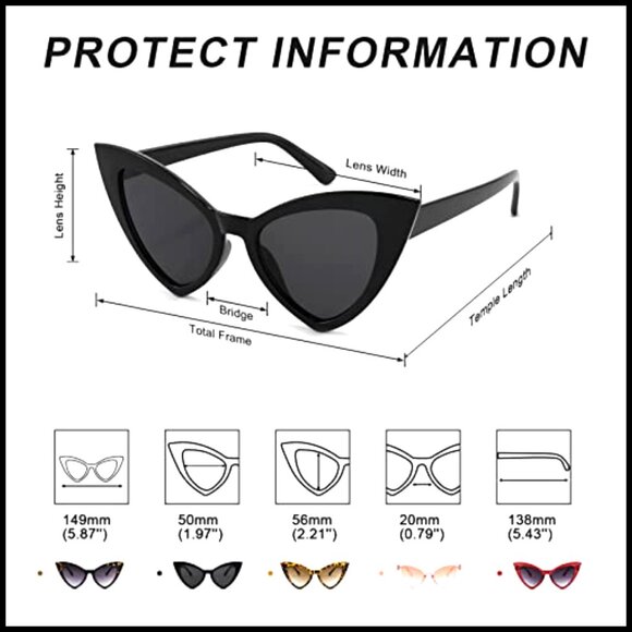Retro Cat Eye Sunglasses with UV400 Protection Lenses